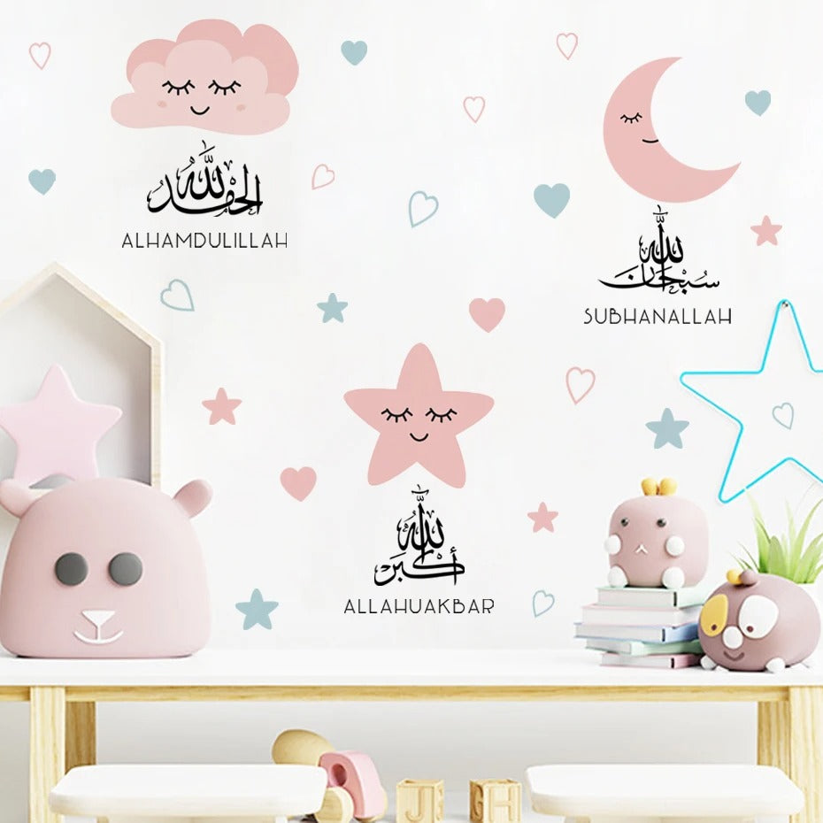 Decoracion para Pared con Luna y Estrellas